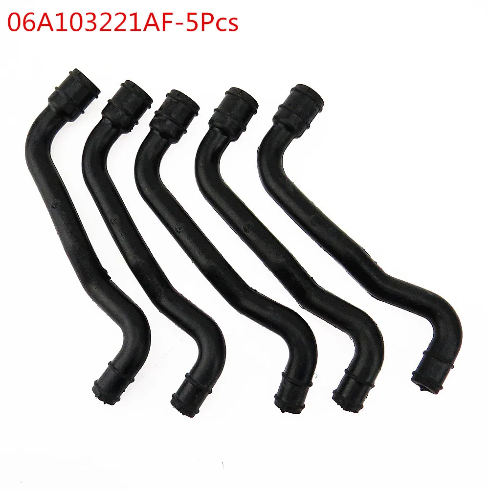 06A103221AF-5Pcs Scjyrxs 1,8 T картера двигателя дыхание вентиляционной трубы шланг для игры в гольф, MK4 Bora A3 Octavia сиденье Толедо 06A103221AF 06A 103 221 AF - Цвет: 06A103221AF-5Pcs