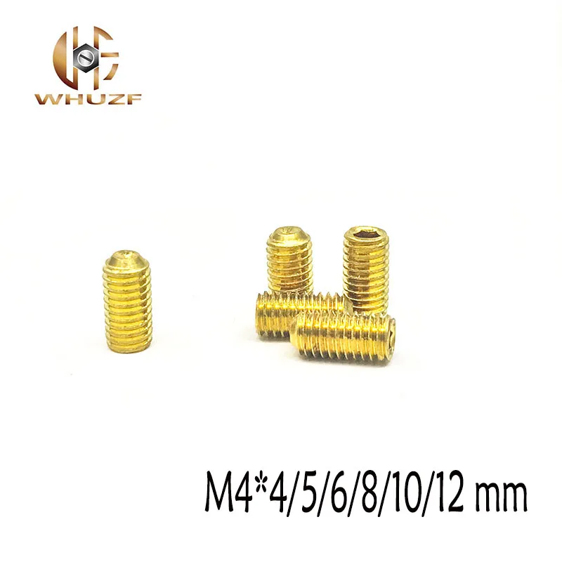 

M4*4/5/6/8/10/12 mm screw brass set screws Concave hex socket Chimi screwsheadless Top wire machine screw