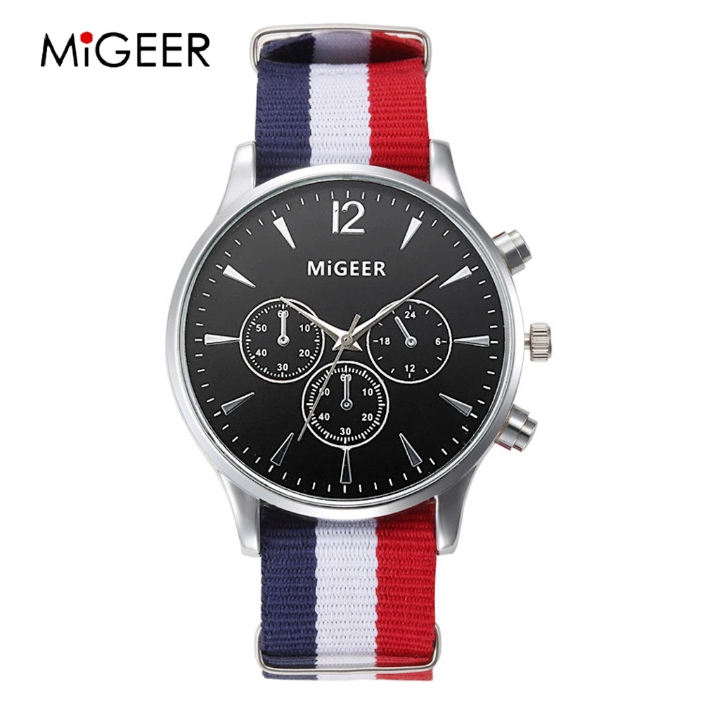 MIGGER Fashon Роскошные Брендовые спортивные мужские часы кварцевые повседневные
