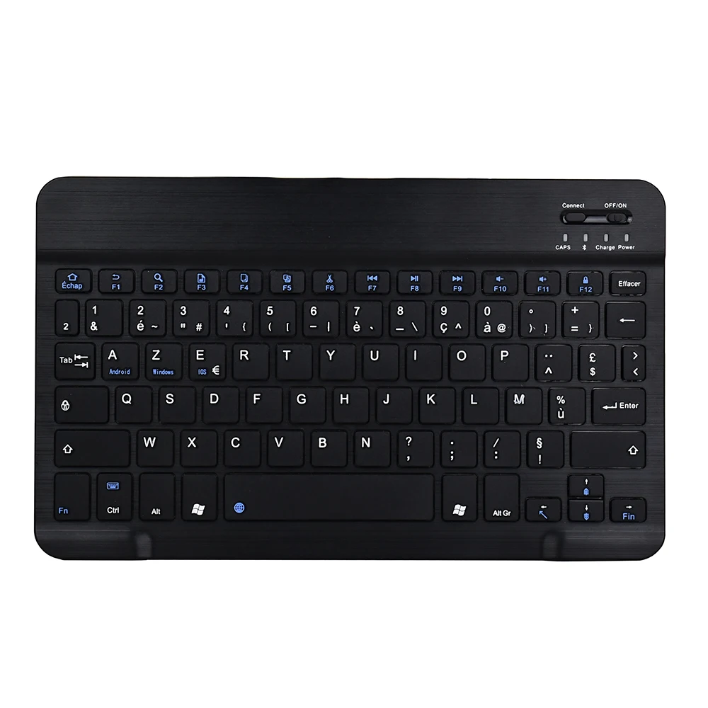 Zienstar тонкий 10 "AZERTY французский беспроводной Bluetooth клавиатура для IPAD Ноутбук