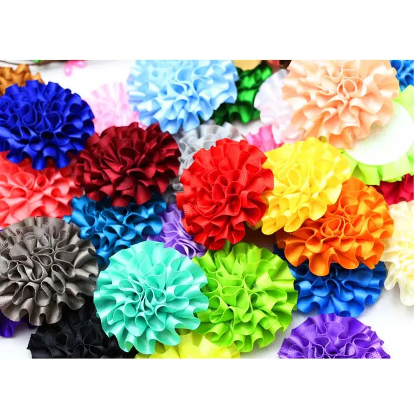 100 шт./лот 5 см новая атласная ленточная Пионовая Цветочная