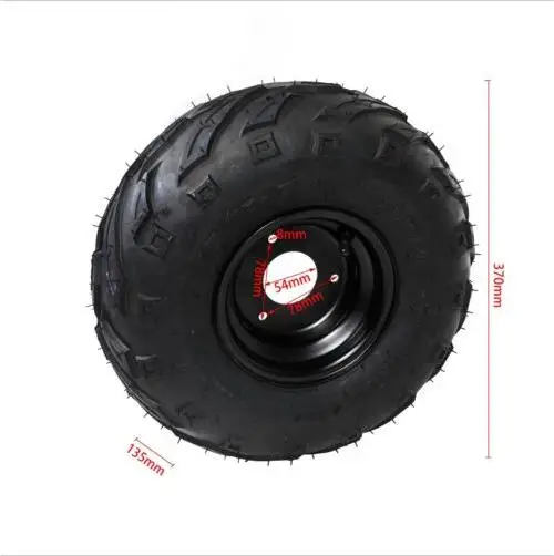 TDPRO новые шины 145/70-6 колесные шины 145x70-6 6 дюймов+ черные колесные диски с внутренней трубкой для Go-Kart ATV газон мини велосипед Quad