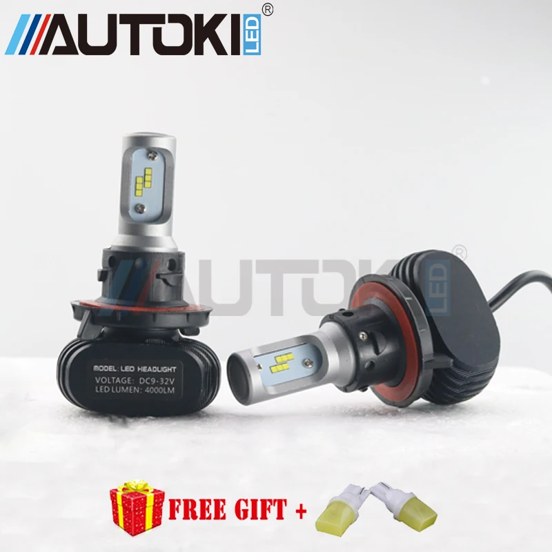 Autoki S1 50W CSP чип Автомобильный светодиодный головной свет H4 H7 H11 H13 9005 9006 8000LM 6500K