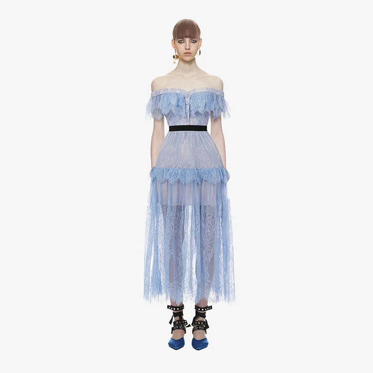 Новое кружевное платье ремонт плеч тонкое женское E1098|lace dress|dress shouldersshoulder dress |