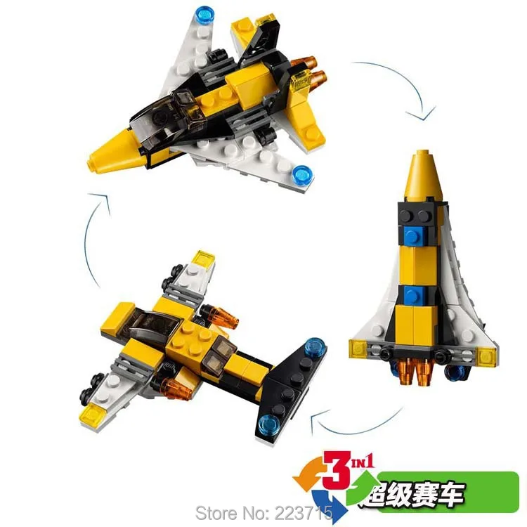 * Architect Mini airplane 3 в 1 Набор DIY просветленные блоки совместимые с другими сборками