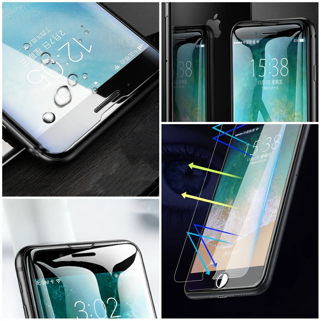 LoliHippo Полноэкранный протектор из закаленного стекла для iPhone 6 6s 7 8 X IPhone Plus XS MAX