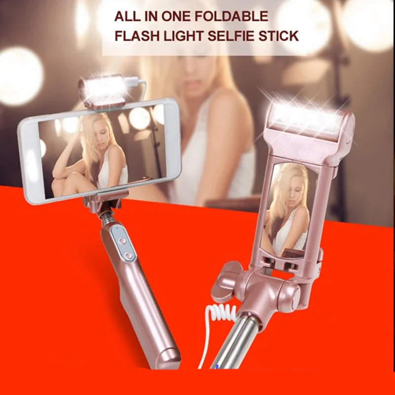 

Selfie Stick Extendable Handheld Monopod W Filling LED Light for Sony Xperia Z3 Z2 Z1 C3 C4 C5 XZ Z5 XZ/Z5 Preminum