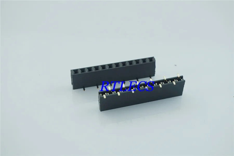 

100 pcs 2.54 mm 0.100" Pitch 1x12P 12 Pin PCB Female Header Single Row Socket SMT Surface Mount Vertical Board