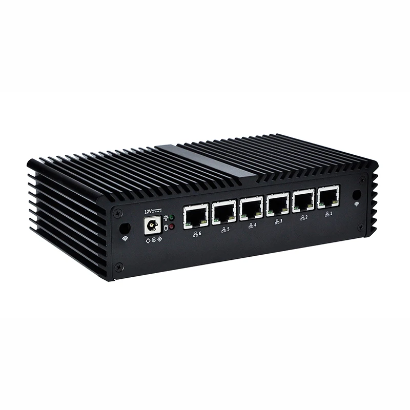 6 lan, мини-ПК Win 10 Linux OPNsense CentOS AES-NI NIC роутер для сетевого экрана Intel Celeron 3855U промышленный компьютер безвентиляторный мини-ПК