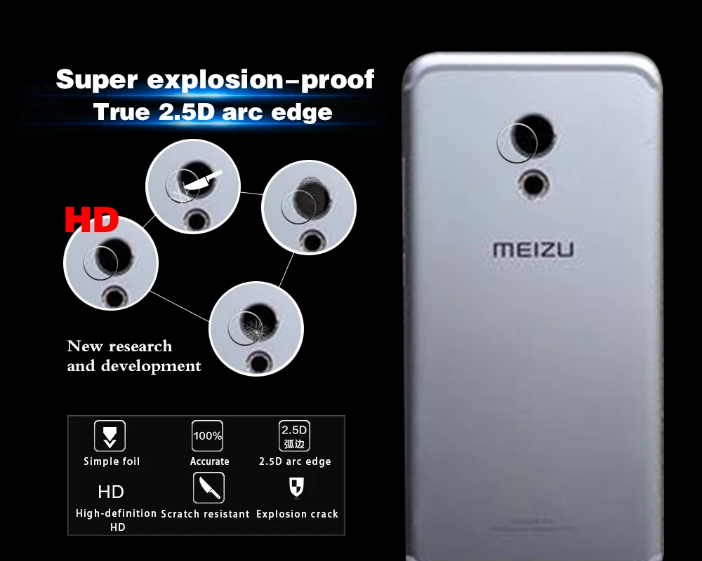 Ультра-тонкая задняя Камера объектив из закаленного Стекло пленка для защиты