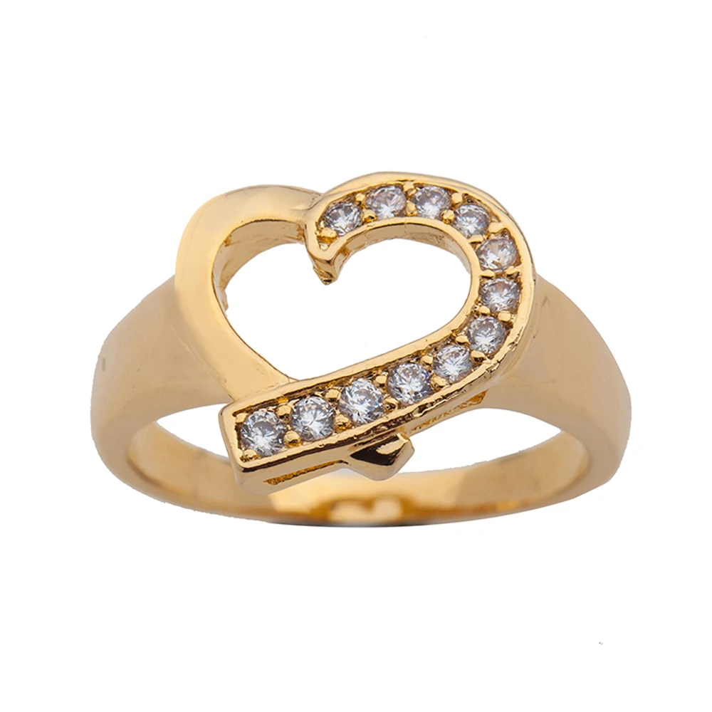 Фото K позолоченное циркониевое кольцо Больше спецификаций классическое в форме