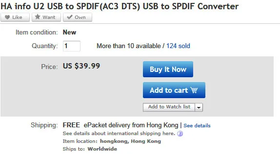 PHIREE HA информация U2S U2SX USB к SPDIF конвертер коаксиальный/оптический HA информация PCM/AC3/DTS поддержка исходного выхода