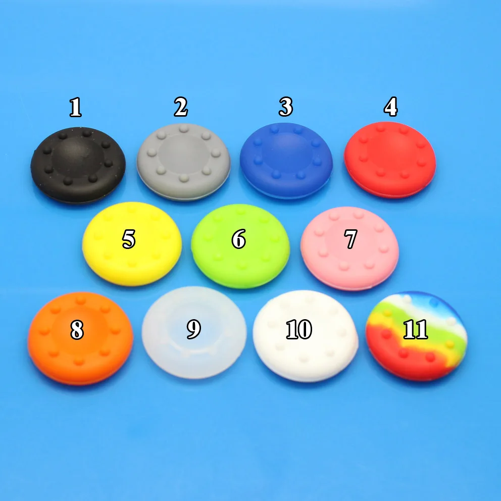 Разноцветные силиконовые накладки на аналоговые контроллеры колпачки для