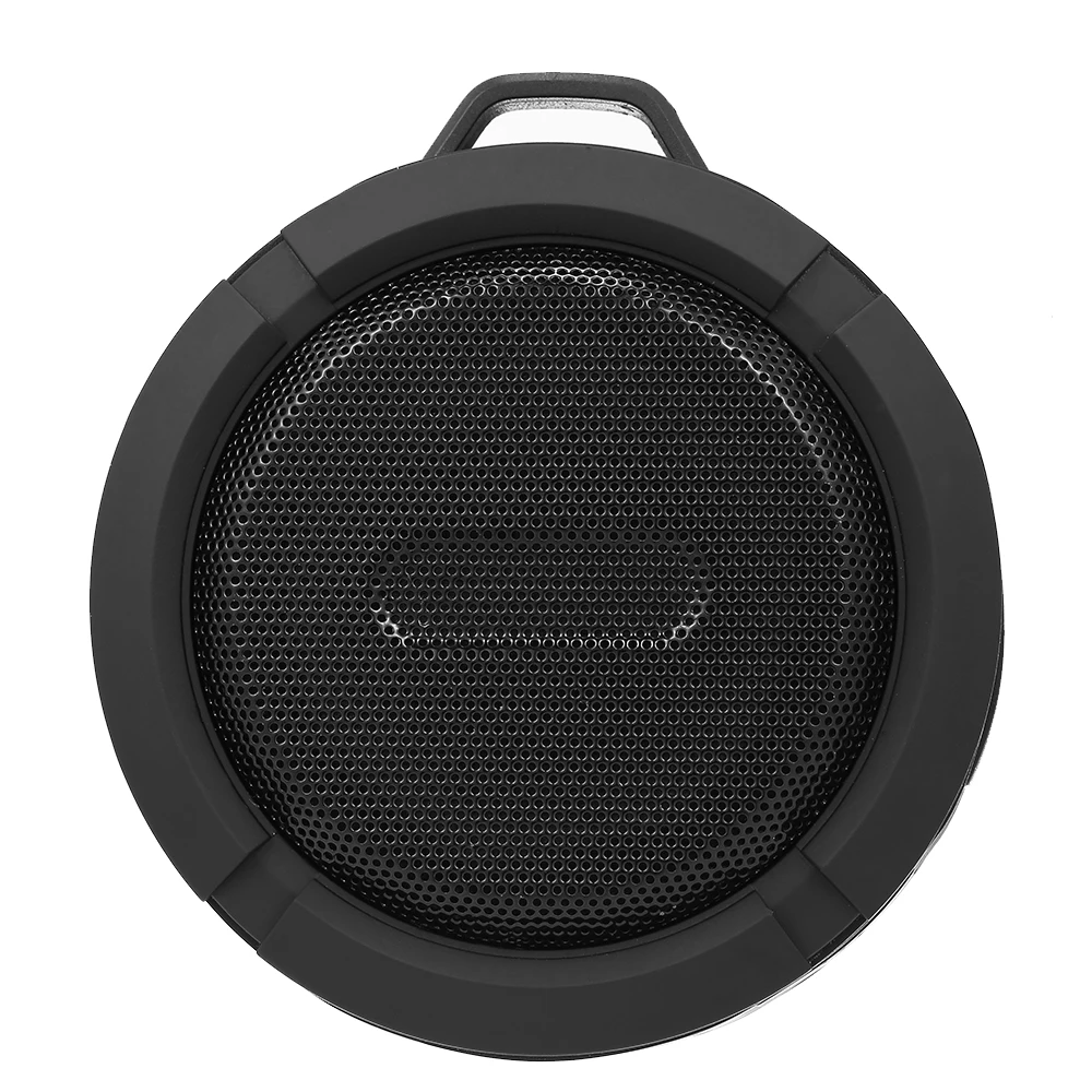 Черный C6 беспроводной динамик s портативный Bluetooth динамик водонепроницаемый звуковой ящик TF слот для карты громкой связи w/присоска чашки для мобильного телефона - Цвет: Черный