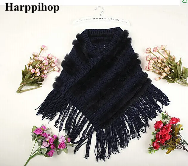 Весеннее пальто накидка из кроличьего меха женская меховая шаль подходит ко