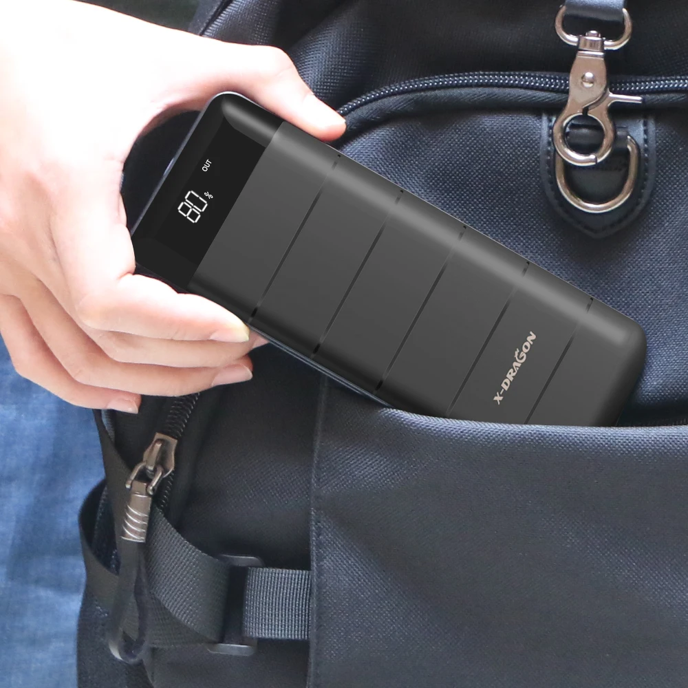 Внешний аккумулятор для телефона с ЖК-дисплеем и двумя usb-портами 15600 мАч зарядное
