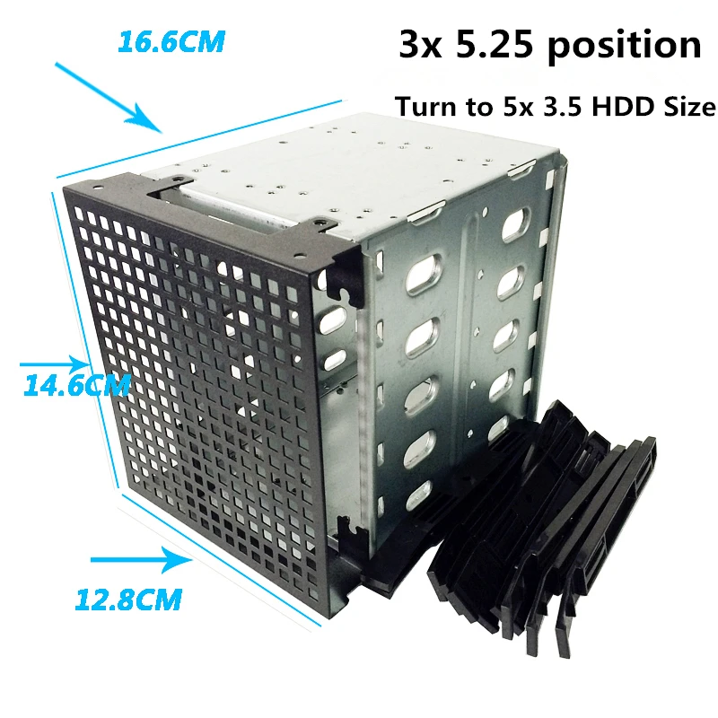 5 25 &quot5X 3 5&quot SATA SAS стеллаж для выставки товаров адаптер жесткого диска клетка