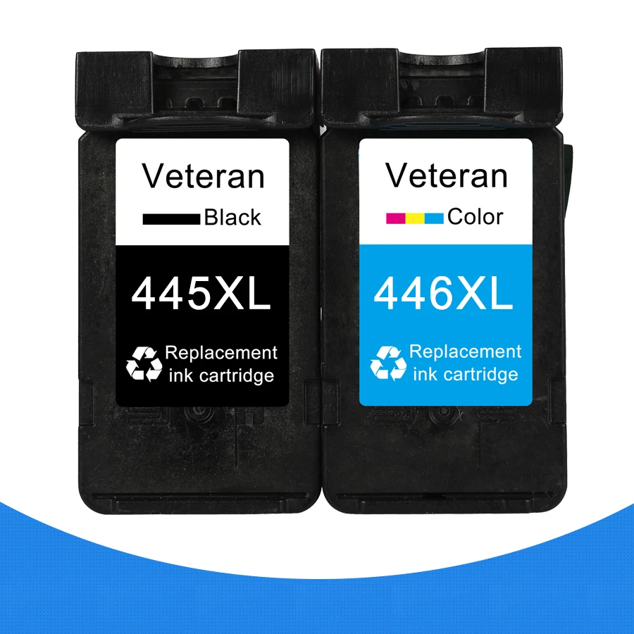 Veteran PG445 CL446 XL Замена чернильных картриджей для Canon PG-445 CL-446 PG 445 CL 446 Pixma MX494 MG2440 MG2540