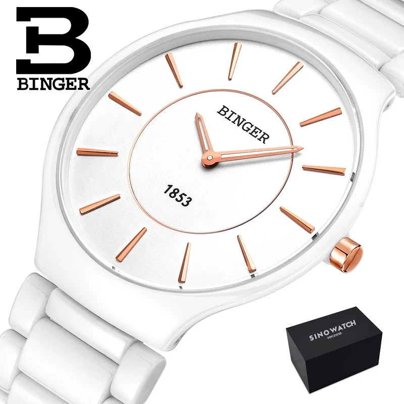 BigWRG PLUS-Original Швейцарские Binger Космические керамические кварцевые часы мужские модные влюбленные стильные роскошные брендовые наручные часы водонепроницаемые часы B8006-5 - Цвет: BigWRG PLUS-Original