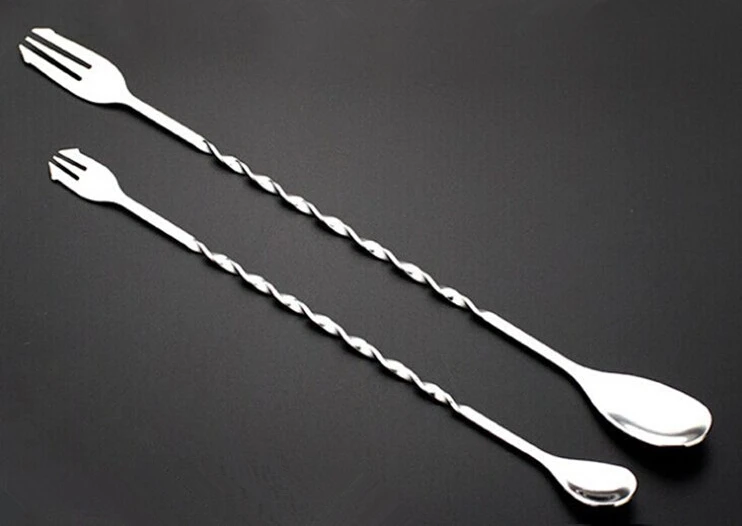 Ложка для коктейльных виски из нержавеющей стали миксер бар ложка перемешивания