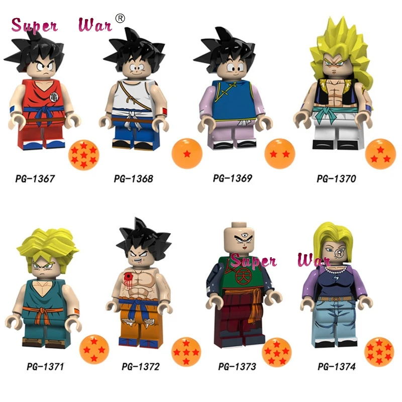 PG8166 1 Набор, серия из фильма, 2 игры, пираты из Caribbean Dragon Ball Z, Джек Воробей, строительные блоки, игрушки для детей - Цвет: PG8166
