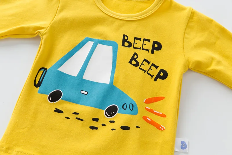 SAILEROAD Brand New Pyjamas Baby Boys Sleepwear Kids Cotton Long Sleeve Fashion Cartoon Car Pajamas For Girls Clothes