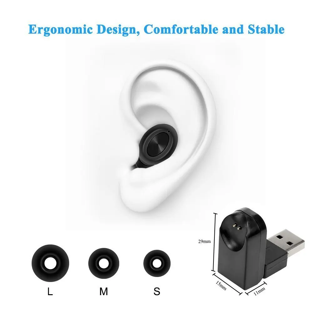 Беспроводной вкладыши Мини Bluetooth 4 1 гарнитура с микрофоном в ухо наушники Шум