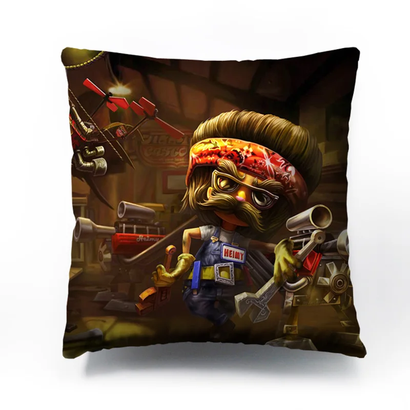 The Revered Inventor Heimerdinger Cushion cover pillow no filling double-side to printing Customizing all heroes | Дом и сад