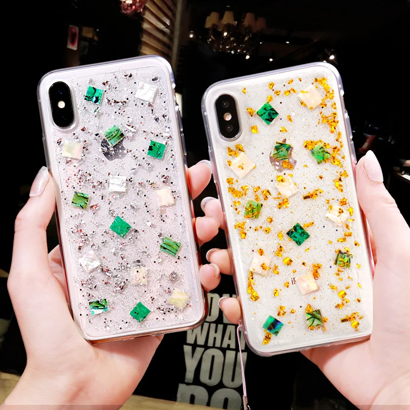 Чехол для телефона Manderm iPhone 6 6s 7 8 Plus X Модный Блестящий Мягкий ТПУ чехол милый