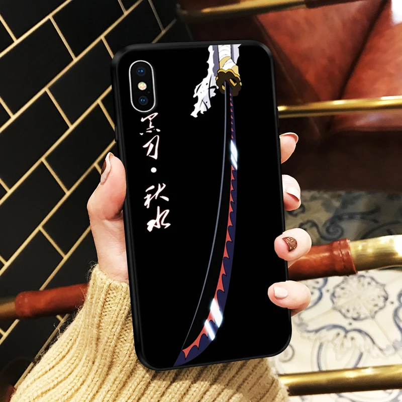 Чехол с ножом Луффи для iPhone 7 One Piece Аниме Мягкий силиконовый чехол телефона X 11 Pro 5 S