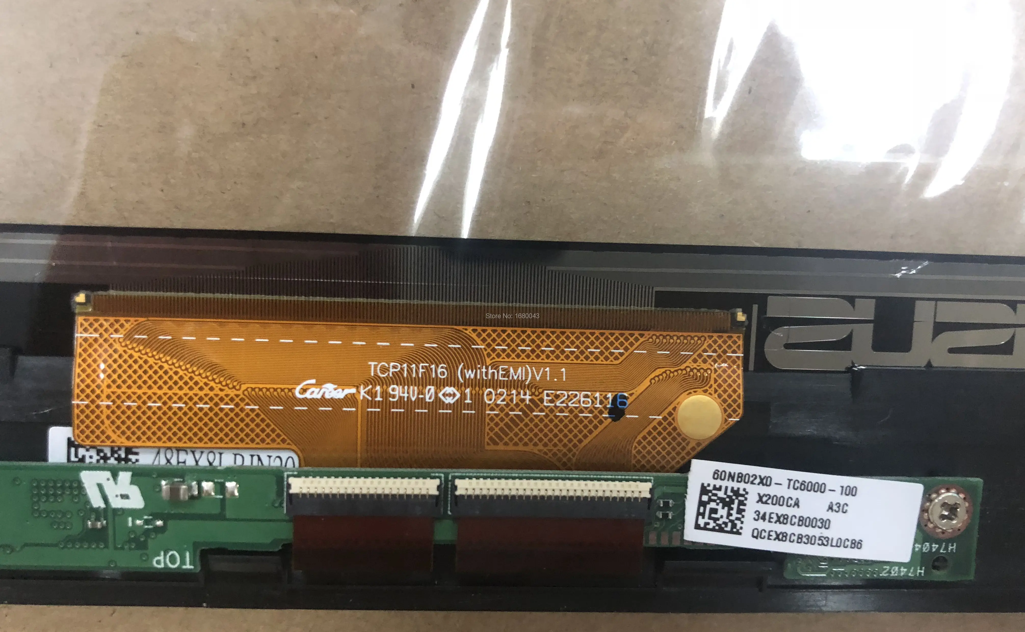 Сенсорный экран TCP11F16 V1.1 с цифровым преобразователем и черной рамкой для ноутбука