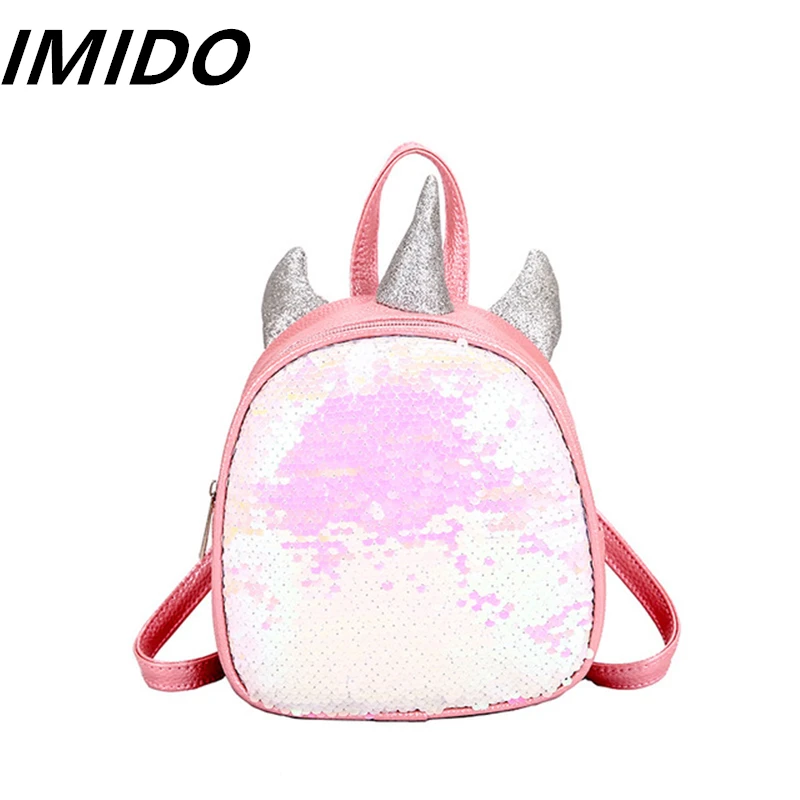 IMIDO 2019 Летний Новый Стиль градиент блесток мультфильм Единорог Женская