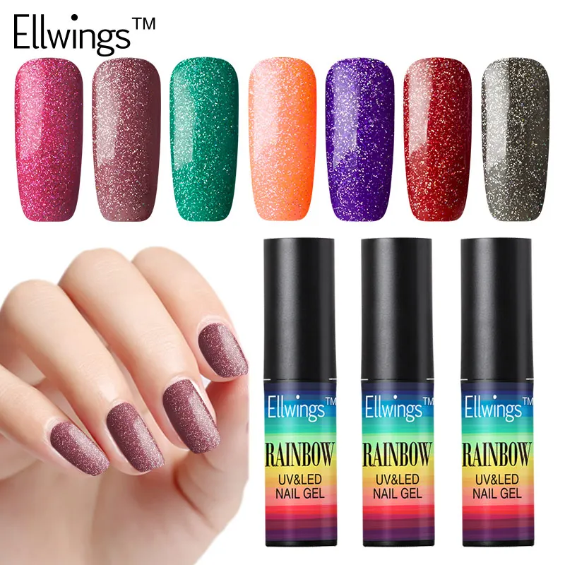 Ellwings 1 шт. неоновый Цвет УФ гель Лаки для ногтей Soak Off длительный лак полу