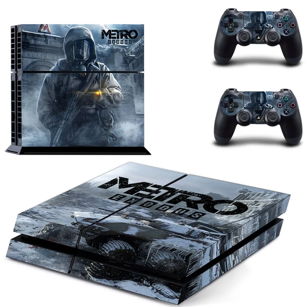 Metro Exodus PS4 переводная картинка наклейка для Sony PlayStation 4 консоли и 2 контроллера кожи