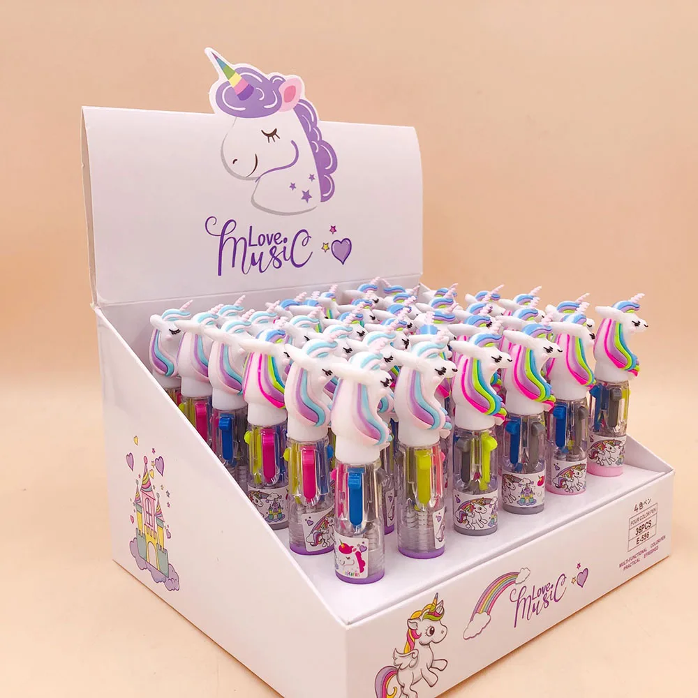 2 шт./лот мини единорог мультфильм силиконовая искусственная крупная шариковая