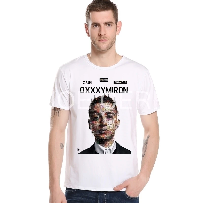 Новый OXXXYMIRON футболка Весенняя Мужская модная в стиле хип-хоп с круглым вырезом
