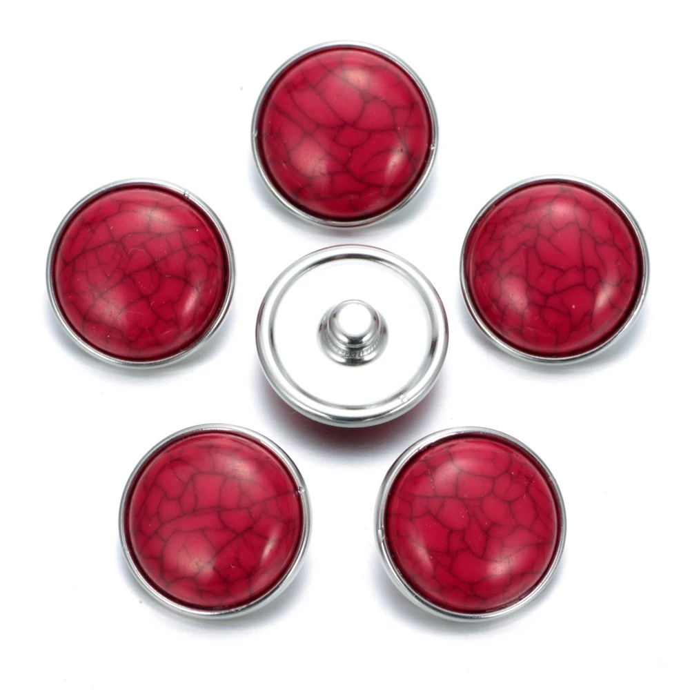 10 шт./лот Новое поступление цветов красный 18 мм кнопки Подвески подходят для DIY