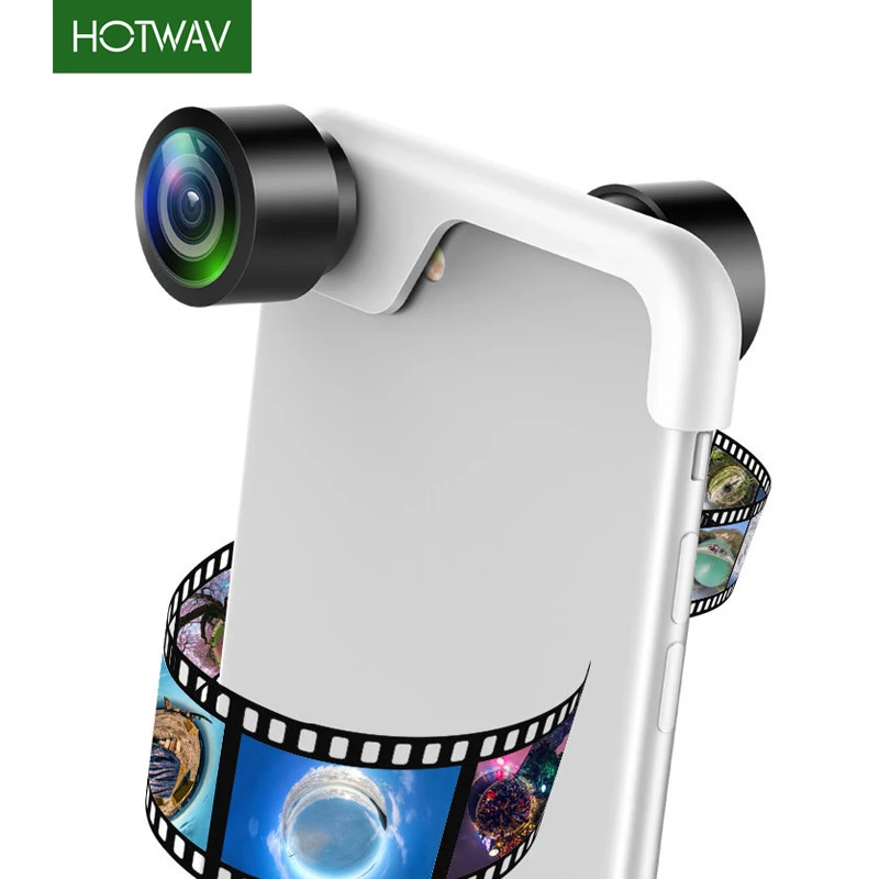 2 шт Panoclip линза для двойной камеры мобильного телефона Lente 360 iphone Full View панорамный