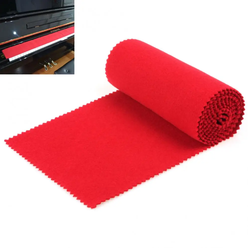 

Red Soft Piano Key Cover Keyboard Dust Cover for 88 Key Piano or Keyboard