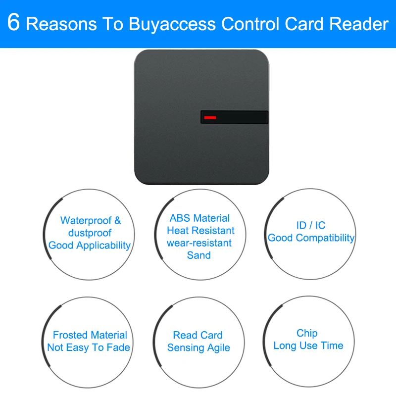 Eseye Proximity Card Access Control Reader 125KHZ/13.56MHZ Wiegand Reader 26/34 RFID Card Reader For Door Access Control System 1pcs access control keypad door lock digital panel rfid card keyboard proximity card reader for door access control system
