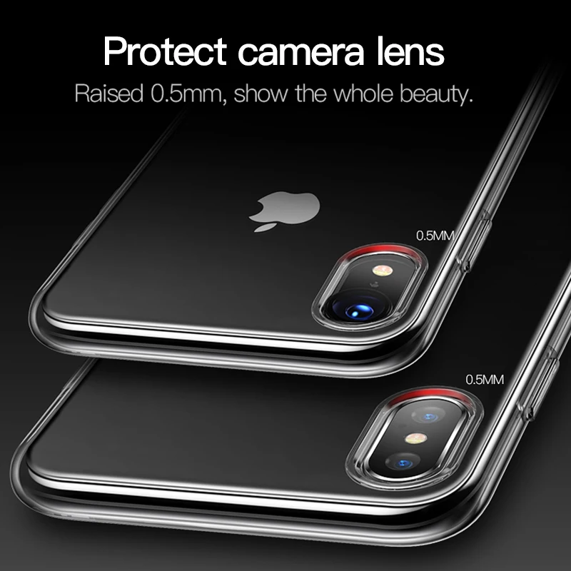 TOTU оригинальный прозрачный чехол для iPhone X/XR/Xs Max мягкая задняя крышка из ТПУ