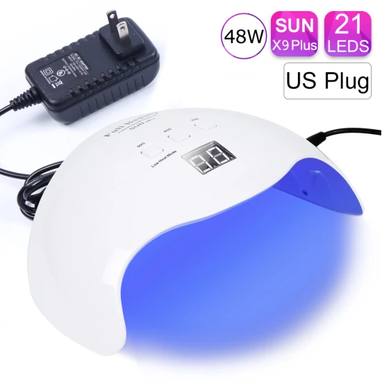 SUN X9 Plus US Plug 54 Вт Сушилка для ногтей Светодиодная УФ-лампа для ногтей 36 шт. светодиодный s светильник для отверждения всех гель-лаков маникюрные лампы Набор ЖК-дисплей инструменты для дизайна ногтей X-1 от солнца - Цвет: SUN X9 Plus US Plug