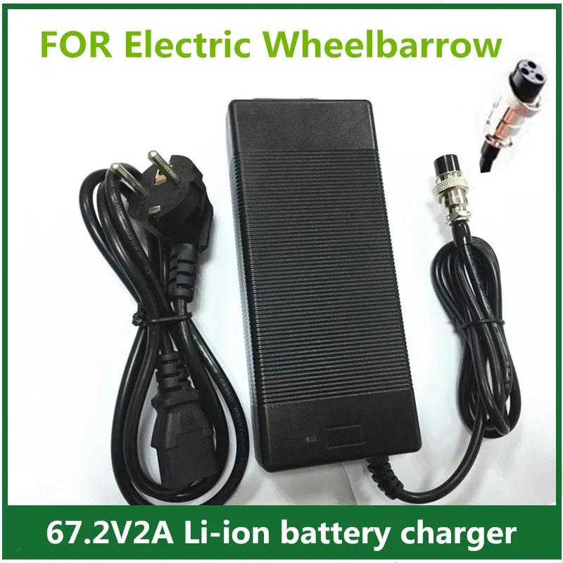 

67.2V2A/ 67.2V 2A li-ion battery charger for Wheelbarrow Electric self balancing unicycle scooter XLRF XLR 3 recharger Freeshipp