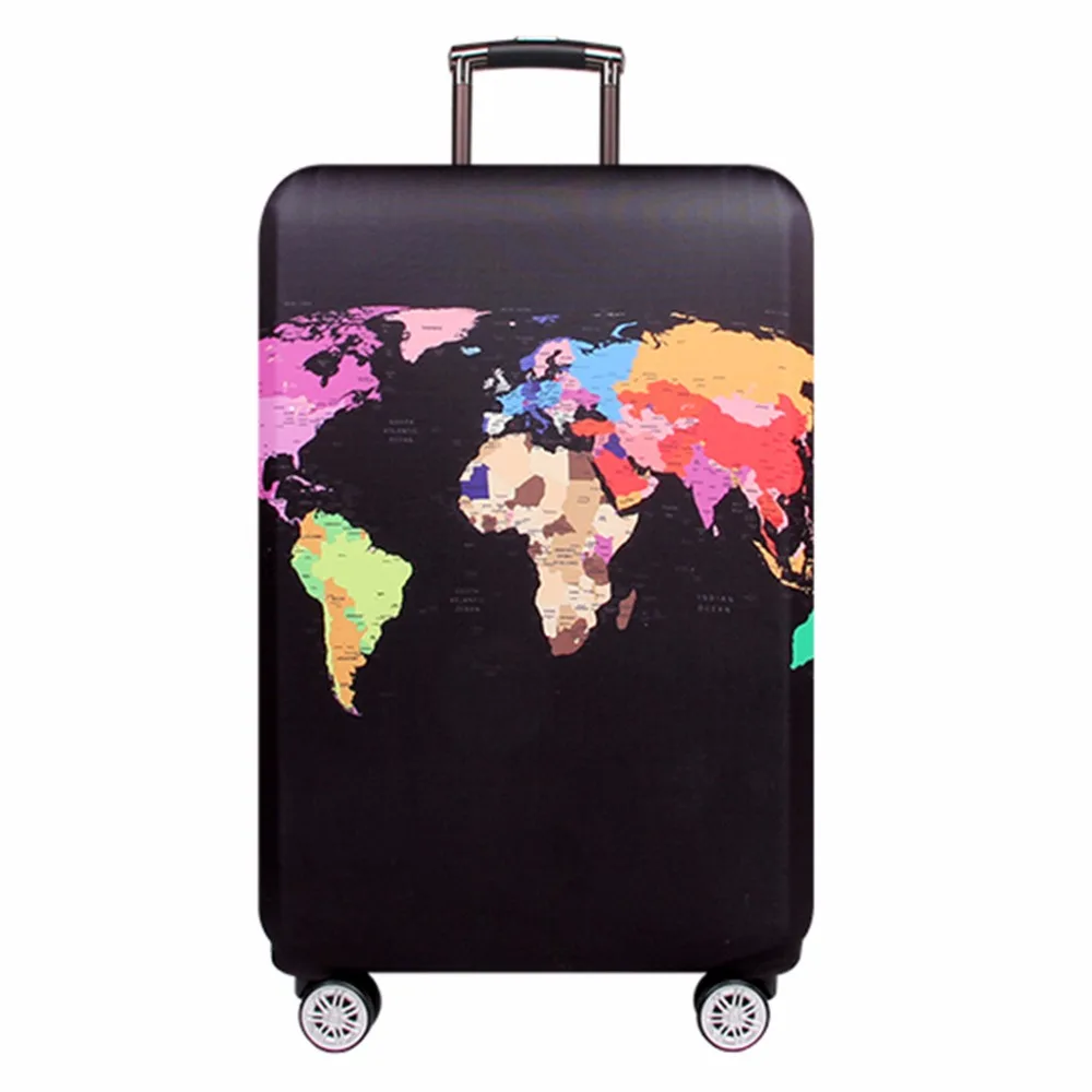 Чехол для чемодана с изображением карты мира эластичный чехол размером 18 32 дюйма