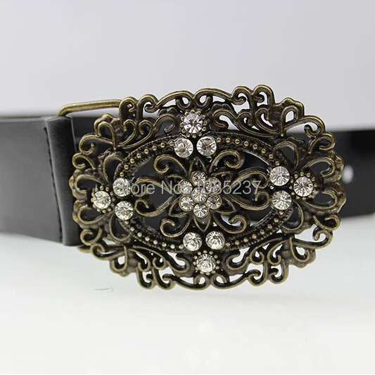 Женский широкий ремень со стразами кожаный в стиле ретро с жемчужинами пояс из