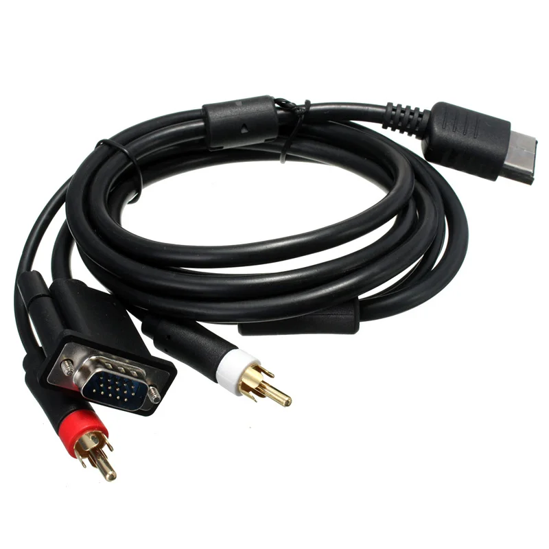 5 шт. черный цвет высокой четкости VGA кабель RCA Звуковой адаптер HD коробка PAL NTSC для