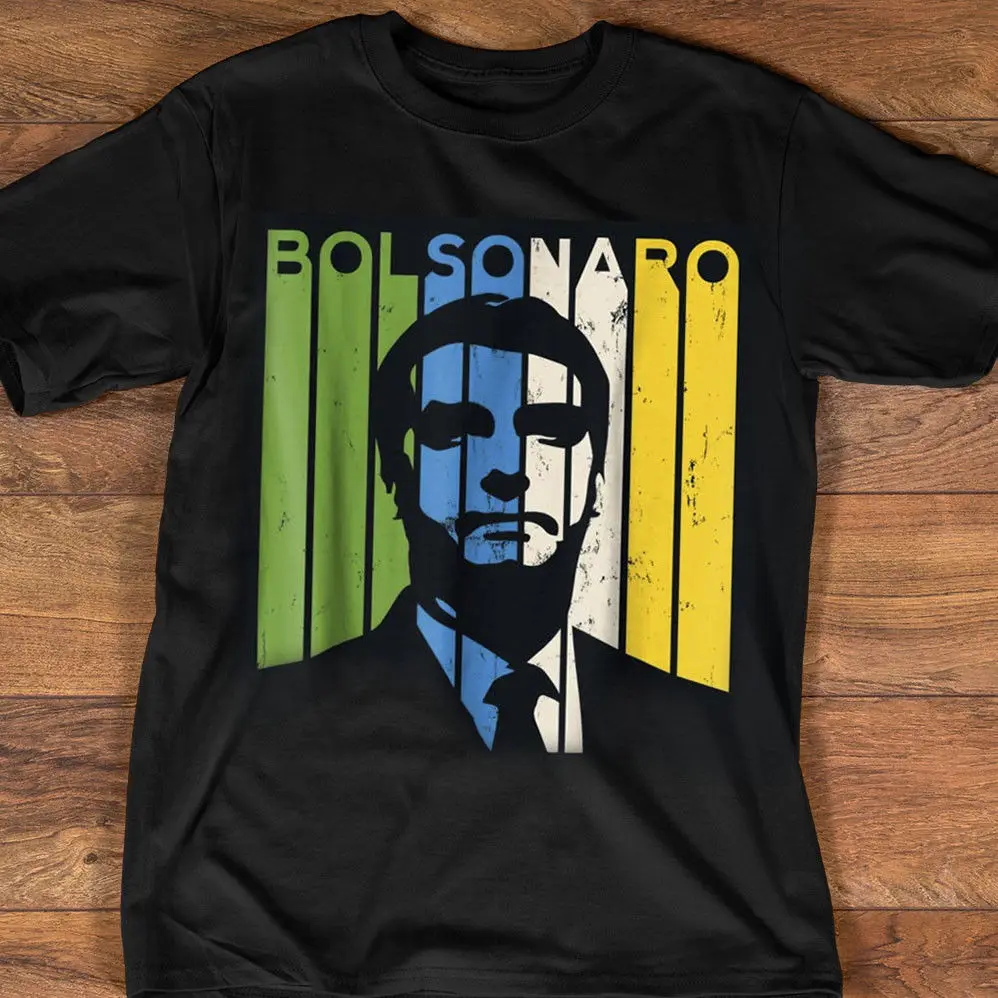Jair Bolsonaro Presidente 2018 бразильская рубашка черная Хлопковая мужская Размер M 3XL белая