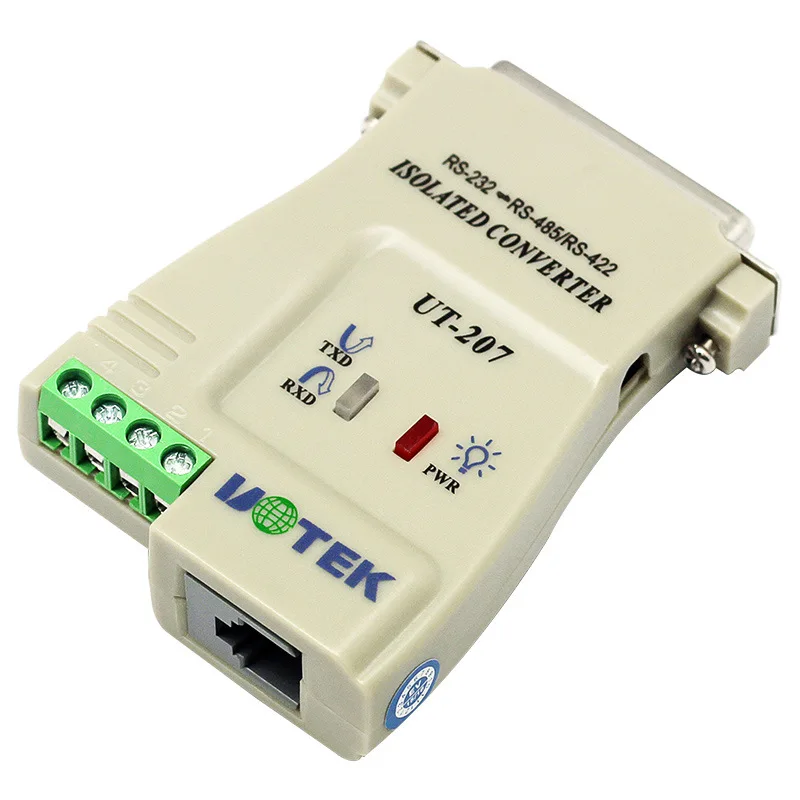 UT 207 оптический RS232 к RS485/422 конвертер DB25/Quad терминал/RJ45| |