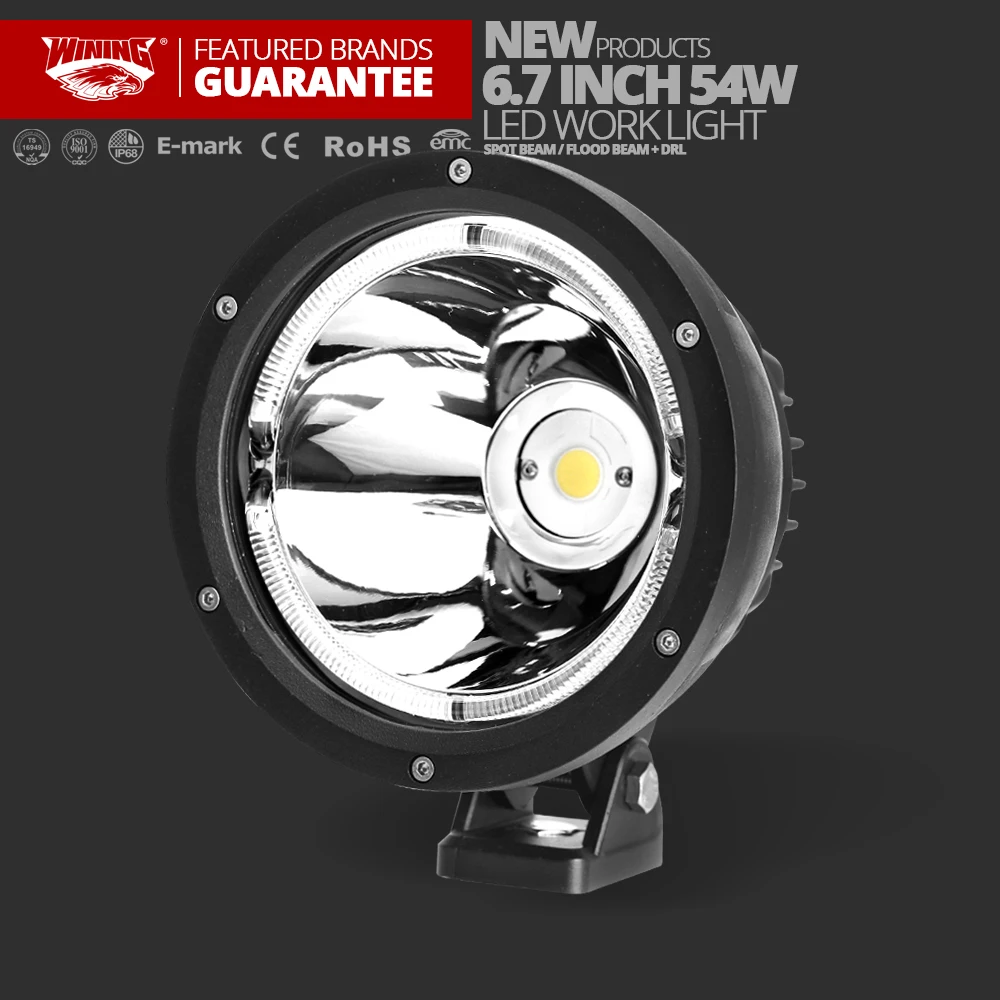 Бесплатная доставка X2pcs 9151069 Кэннон черный 6 7 дюйма 54W узкий светодиодный рабочий