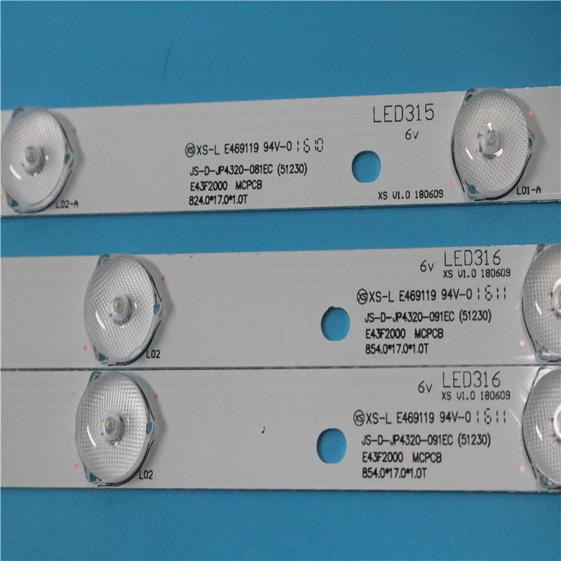 Светодиодный подсветка полосы лампы для акаи AKTV432 JS-D-JP4320-091EC JS-D-JP4320-081EC E43F2000 D43-F2000